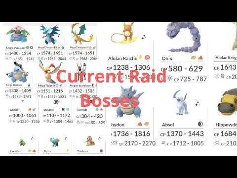 current raid bosses for pokemon go