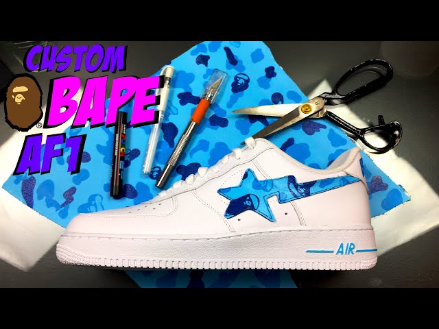 SUPREME x BAPE CUSTOM AIR FORCE 1's - (Full Length Video) + (Tutorial) 