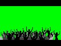 Shouting Crowd People Green Screen Shot Video