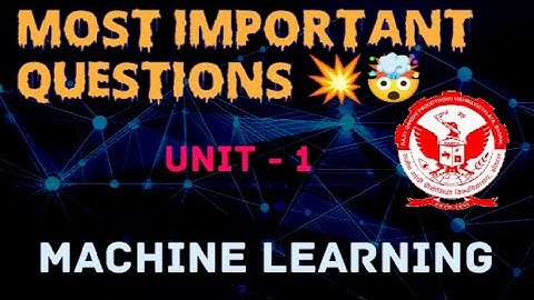 Machine Learning Unit 1 #rgpv  Most Important Questions 💥🤯🔥