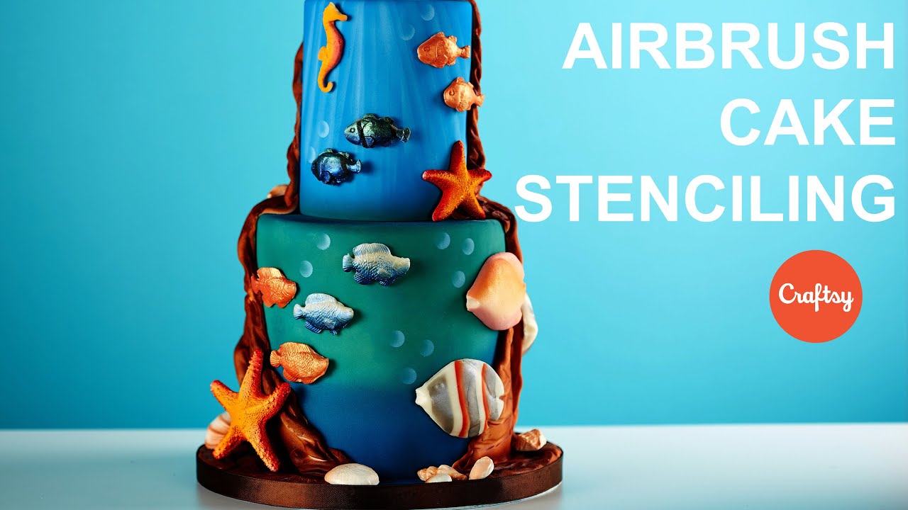 How to Airbrush a Cake  Cake Decorations 
