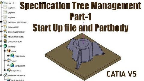 CATIA V5 : Specification Tree Management Part-1 : Start-Up File and Partbody