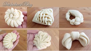 How to make these 6 amazing bread shapes for breakfast! Shape bread rolls! Dough recipe