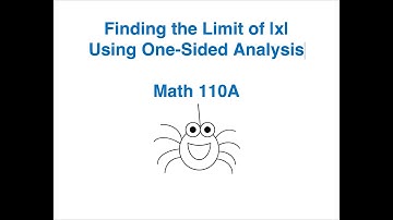 110A 2.3 Finding the Limit of the Absolute Value of X Using One-Sided Analysis