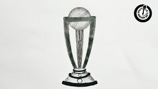 Cricket World Cup 2023 India Trophy Drawing Tutorial For Beginners