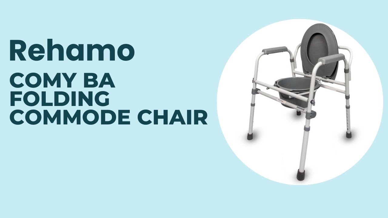 Rehamo Comy BA Folding Commode Chair - YouTube