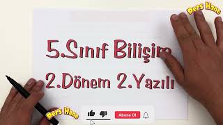 5.Sınıf Bilişim Teknolojileri 2.Dönem 2.Yazılı Soruları