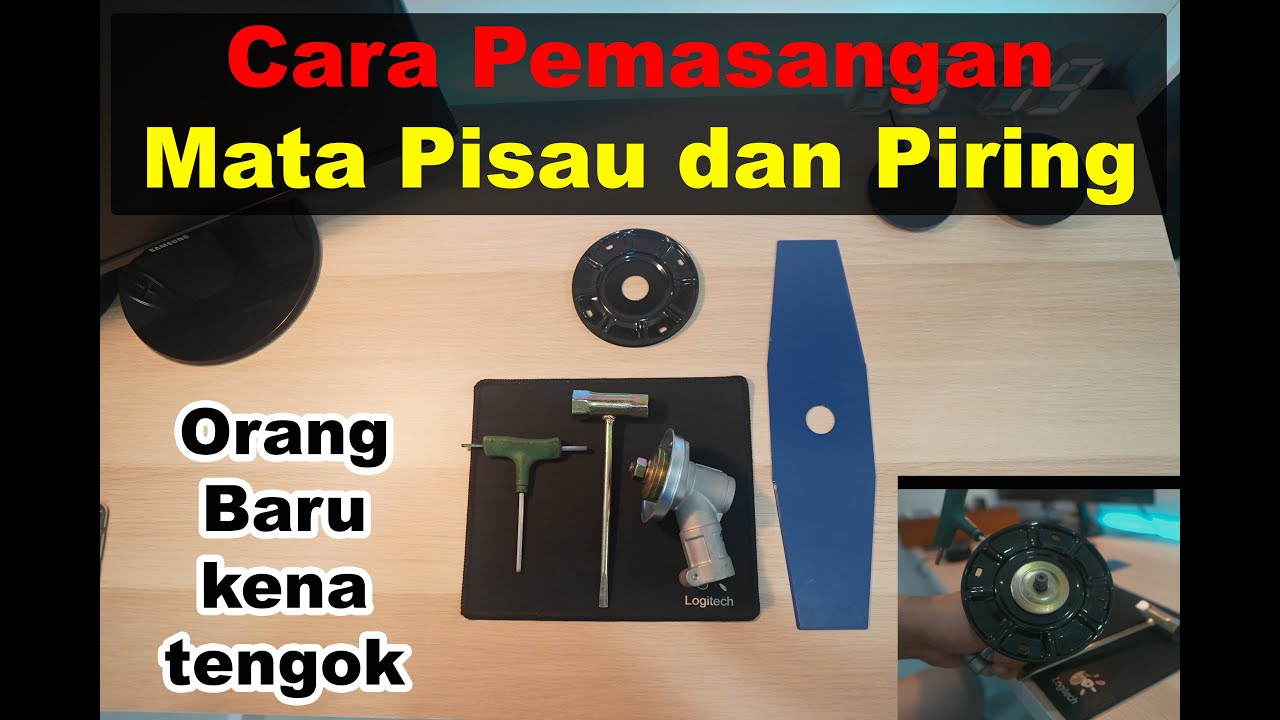 Cara Pemasangan Piring Tali Black Cutter Dan Mata Pisau Dekat Mesin Rumput Brush Cutter Youtube