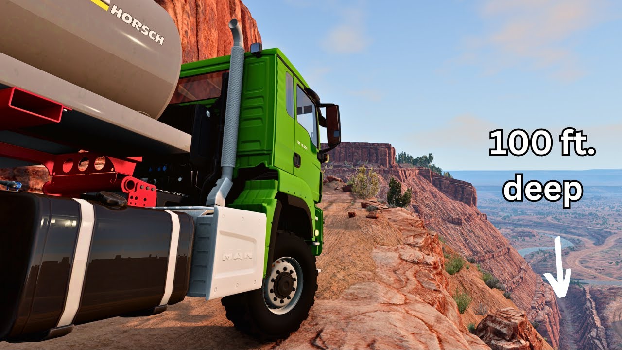 New BeamNG Drive Off Road Gameplay | BeamNG Fun | Cliff Road ...