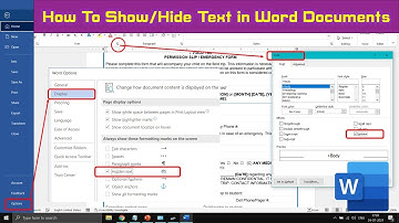 How to Show and Hide Text in Microsoft Word Tutorial - Lesson 38