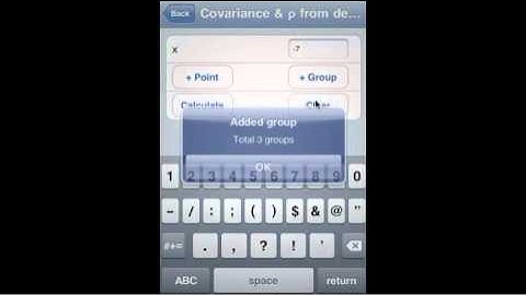 Covariance & Correlation iOS App Video