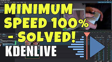 FIX "Minimum Speed is 100" Error in Kdenlive | Quick & Easy Solution