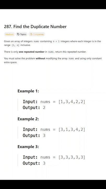 Leetcode Question 287 #leetcode #coding #programming #dsa #subscribe # ...
