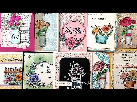 10 Cards 1 Kit | Simon Says Stamp August Card Kit 2018 | Mandy's Flowers