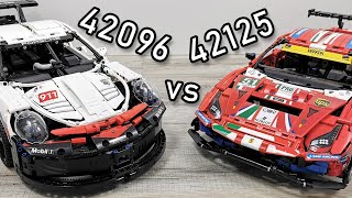 LEGO Ferrari 488 GTE vs LEGO Porsche 911 RSR | LEGO 42125 vs 42096 | LEGO 42096 vs 42125