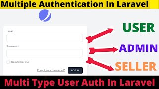 How To Make Multiple User Authentication In Laravel Tutorial | Multi User Login And Registration