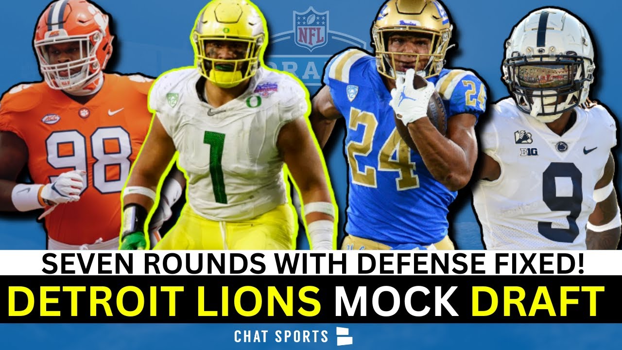 NFL Mock Draft: Detroit Lions 7-Round Mock Draft For 2023 NFL