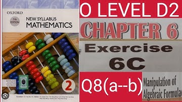 OXFORD 7TH EDITION|NEW SYLLABUS MATHEMATICS 2|EXERCISE 6C| QUESTION8(a,b)|O LEVEL| D2MATH|Q8|