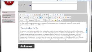 Heading Styles using the html editor