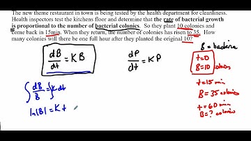 Creating and Solving Differential Equations (Ex 1 Exponential Model)