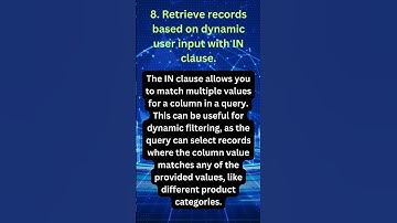 SQL query to Retrieve records based on dynamic user input with IN clause #sqlquery #interviewprep
