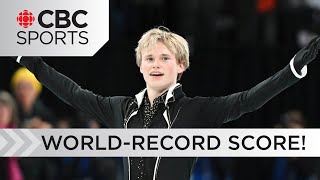 American Ilia Malinin wins men's title with worldrecord performance in free program | CBC Sports
