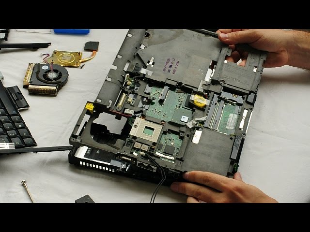 IBM ThinkPad T60 upgrade RAM & SSD, take a part, how to open - YouTube