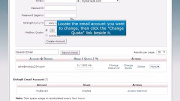 How to change an email accounts quota in cPanel