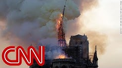 Notre Dame cathedral spire collapses