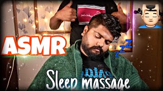 ASMR Sleep💤Massage | Head Massage by 18 years old Barber | Instant Sleep асмp