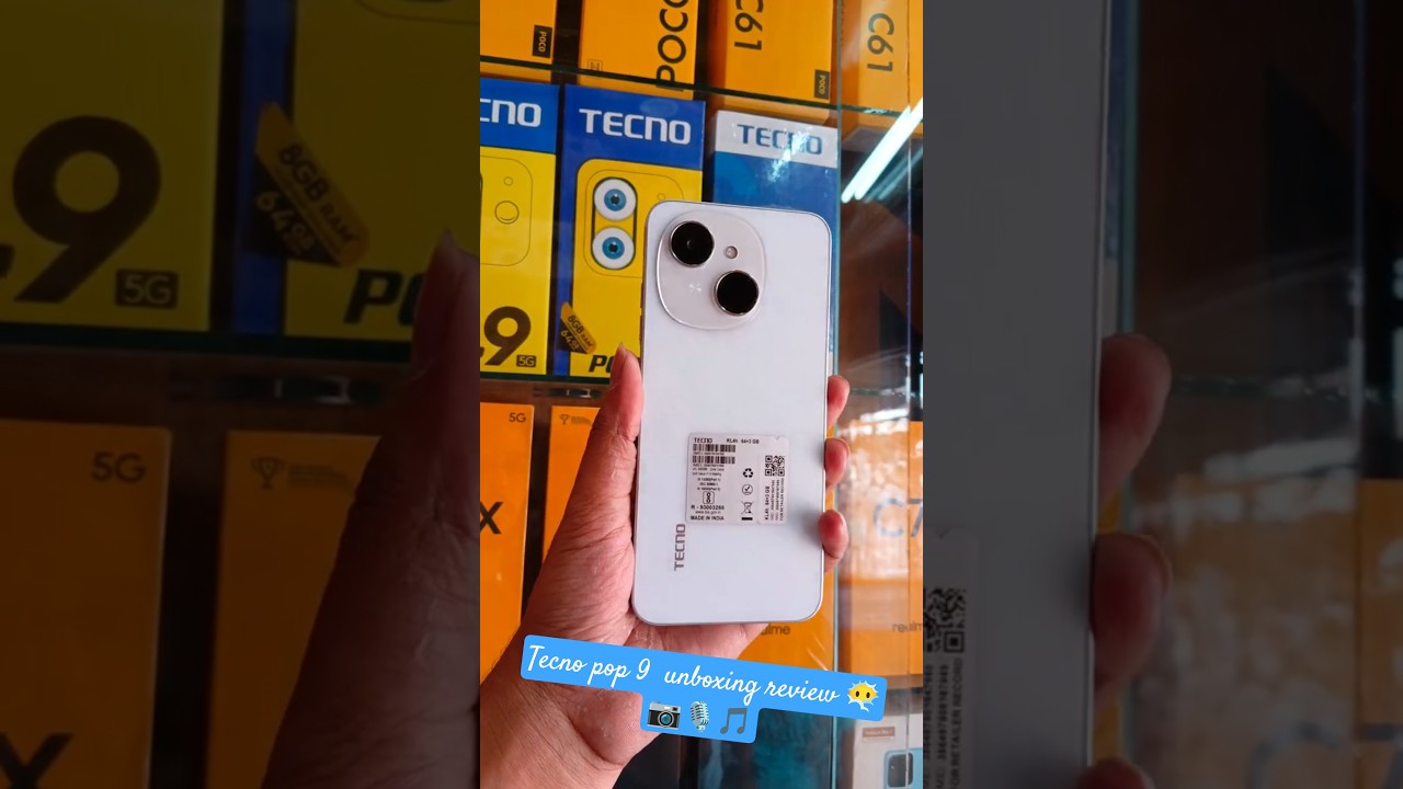 Tecno Pop 9 phone unboxing review best camera phone and gaming processor Iphone 15 copy 