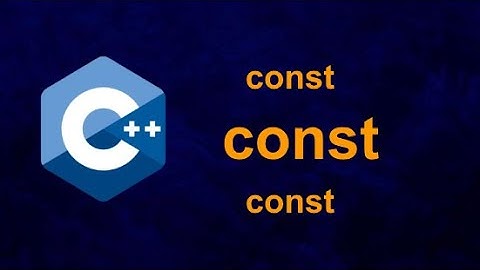 const keyword in C++