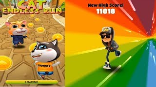 Subway Surfers VS Cat Endless Run - funny Runing games for kids