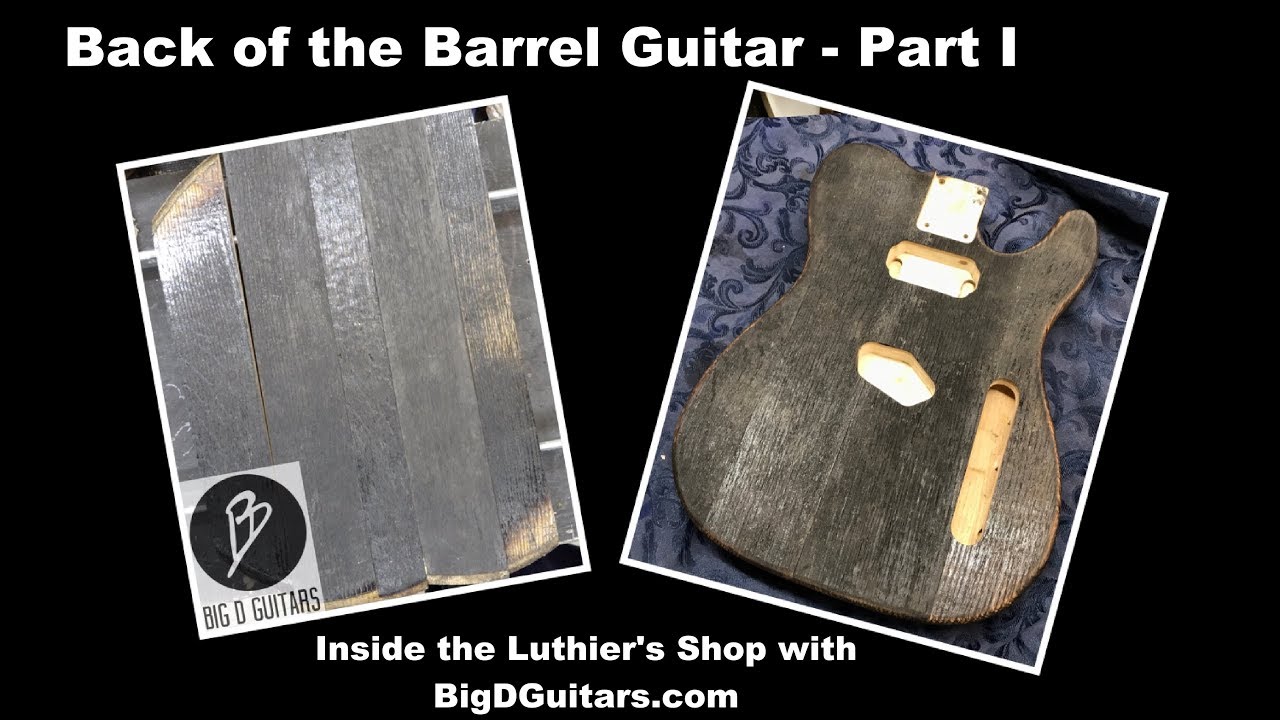 Back of the Barrel Guitar - Charred back of the Whiskey Barrel Guitar