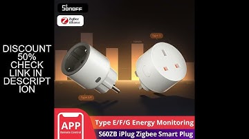 SONOFF S60ZB iPlug Zigbee Smart Plug Energy Monitoring Wireless Socket Timer Smart Switch Voice Cont