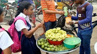 Green Amra or Ambarella vorta recipe Best spicy mix Tasty Masala Amra Bangladeshi street food Dhaka