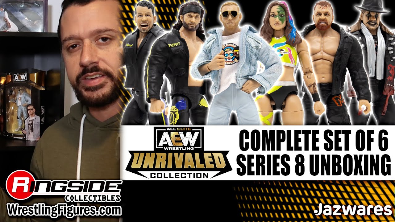 AEW Unrivaled 8 Toy Wrestling Action Figures by Jazwares