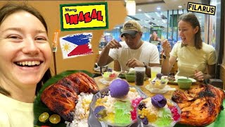 MANG INASAL MUKBANG WITH MY BELARUSIAN WIFE (ultimate barbecue) | she like Halohalo so much