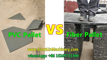 Fiber pallet VS PVC plastic pallet, video show which pallet is durable and quality for block machine