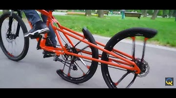 just a normal bike math: 0.5×2=1 wheel