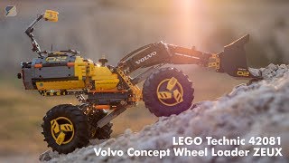LEGO Technic 42081 Volvo Concept Wheel Loader ZEUX in action