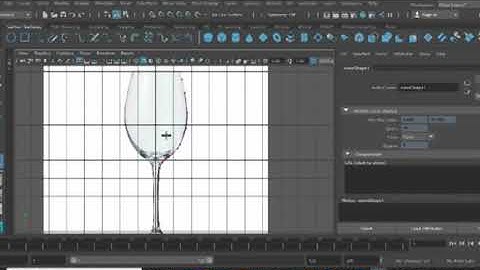 wine glass in maya by using ep curve tools