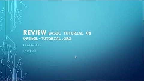 Basic OpenGL Tutorial 08  - Basic shading ilfan Taufik
