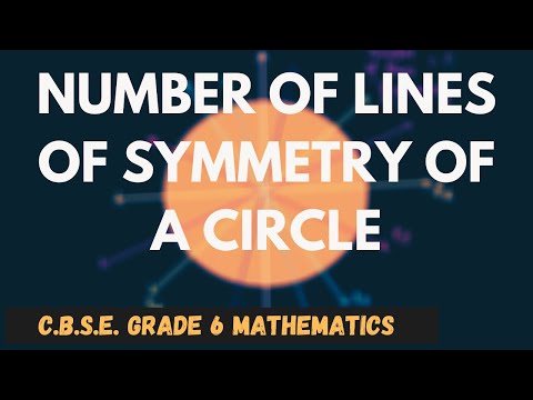 Number of Lines of Symmetry of a Circle || Symmetry || C.B.S.E. Grade 6 Mathematics