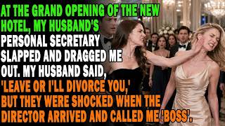 At The Hotel Opening, My Husband s Secretary Slapped My Face I Shocked Them, Revealing Who I A