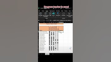 Progress tracker in excel #excel #exceltips #exceltricks #excellent #shortvideo #shorts #trending