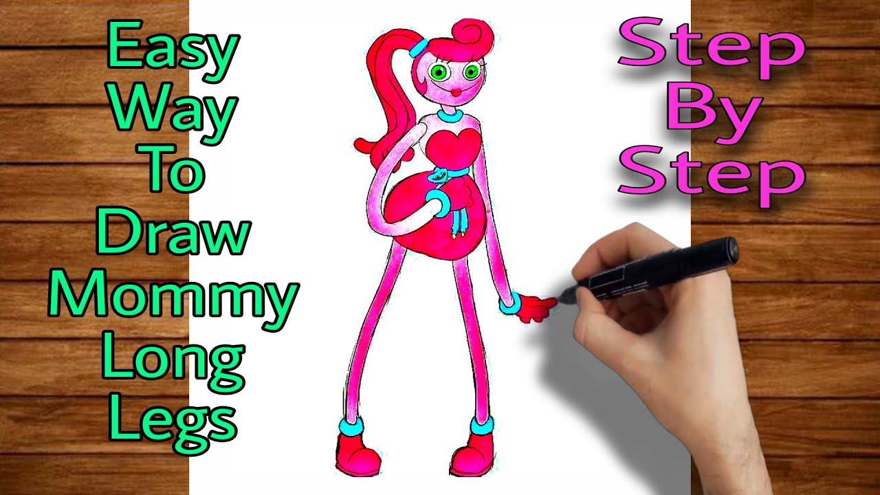 How to DRAW MOMMY LONG LEGS' daughter - Poppy Playtime Chapter 2 