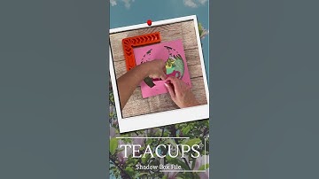 Teacups Svg Shadow Box, Spring Flower Filled Teacups 3D Layered Shadowbox