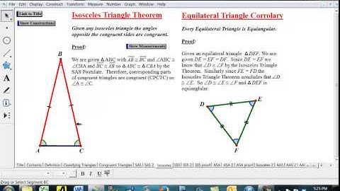 Trigonometry 1.2.6  Isosceles Triangle Theorem Video 1