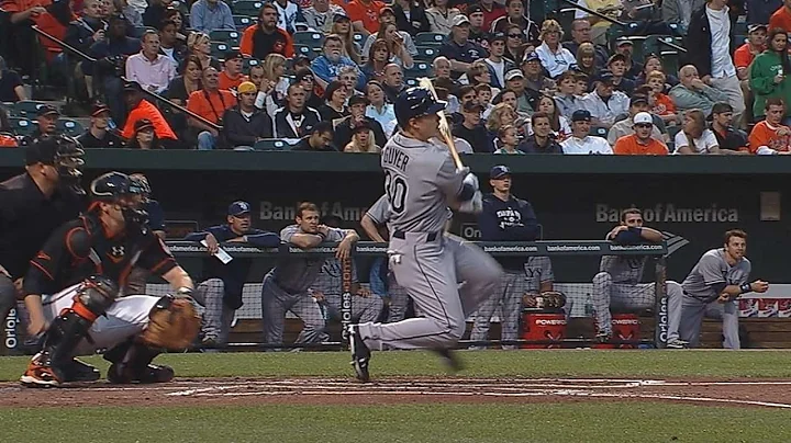 Brandon Guyer records his first Major League homer